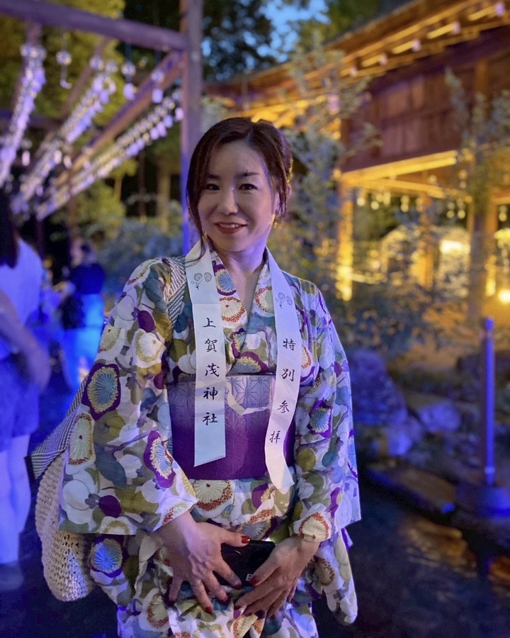 上賀茂神社の特別参拝、浴衣で